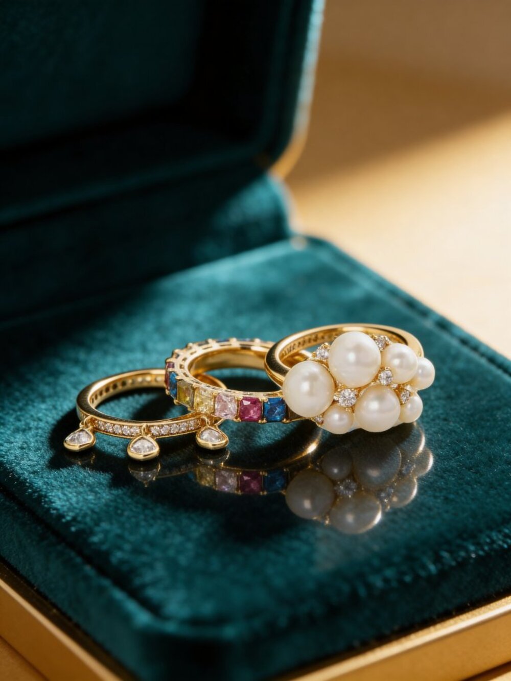 Rain or Shine Stacking Ring Set